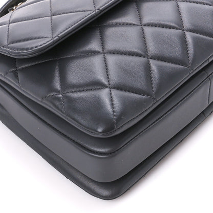 Chanel Lambskin Quilted Small Trendy CC Dual Handle Flap Bag Dark Grey 10 of 12