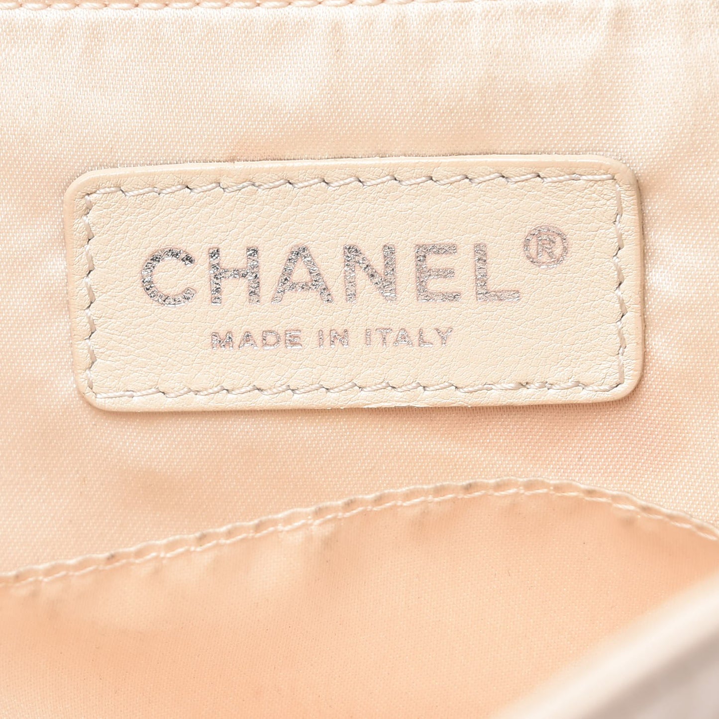 Lambskin Quilted East West Tote Beige