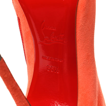 Christian Louboutin Veau Velours So Kate Booty 100 Ankle Boots 36.5 Orange 6 of 7