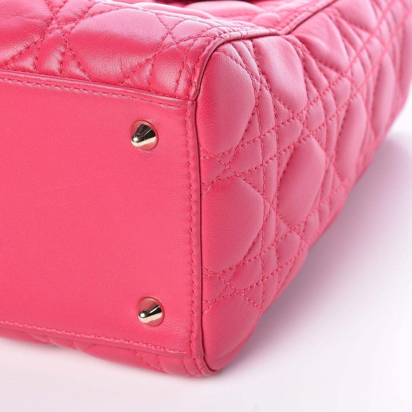 Lambskin Cannage Medium Lady Dior Pink