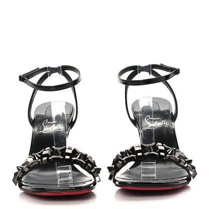Christian Louboutin Patent Asteroispikes 85 Studded Sandals 38 Black 2 of 7