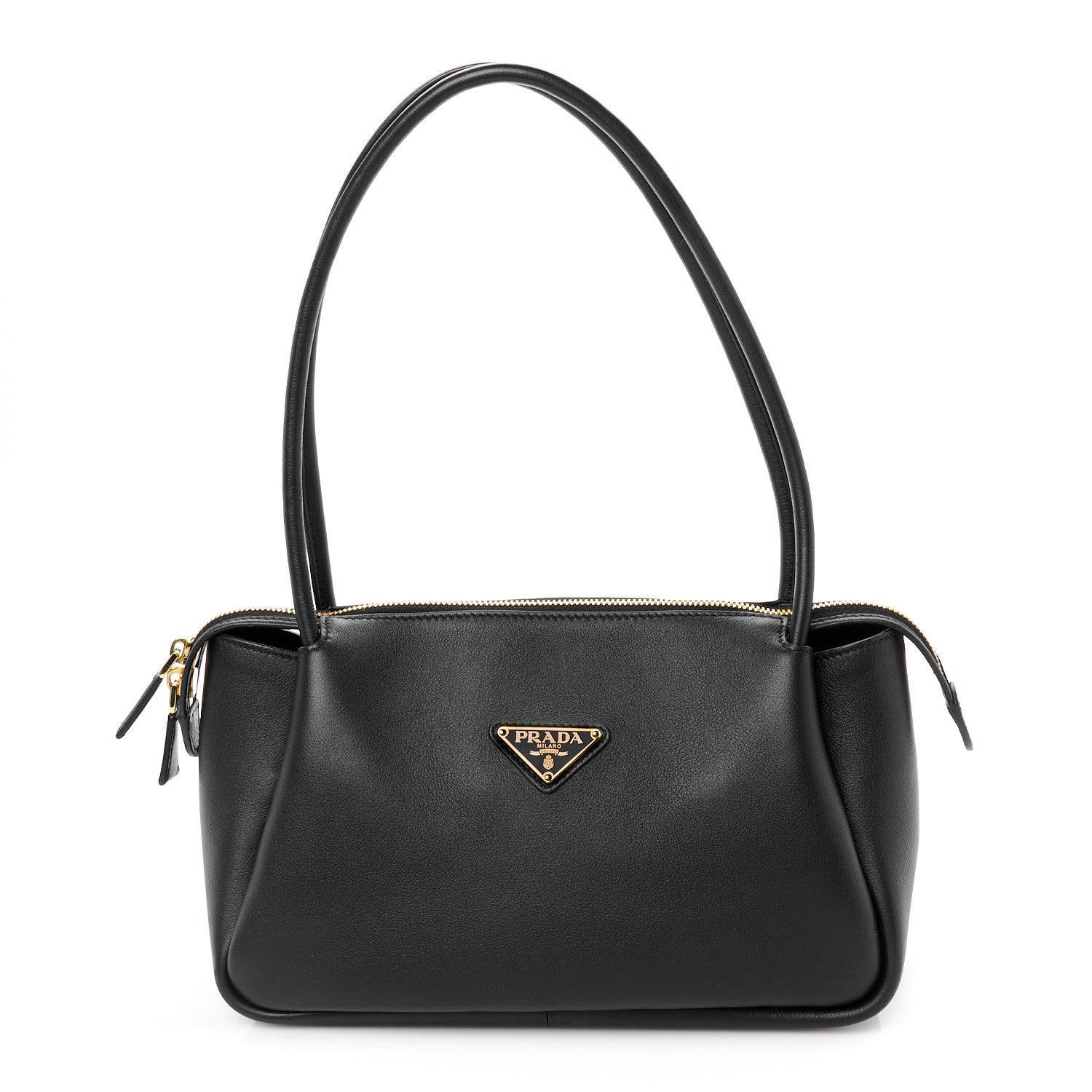 Prada Soft Calfskin Medium Darling Shoulder Bag Black 1 of 9