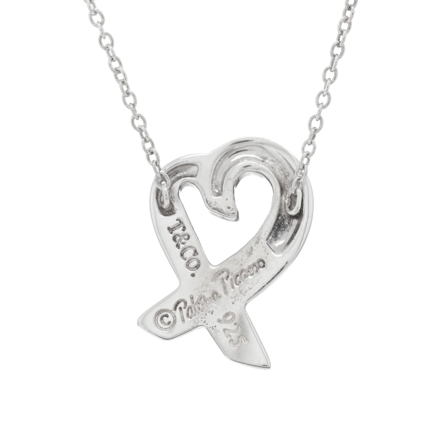 Sterling Silver Small Paloma Picasso Loving Heart Pendant Necklace