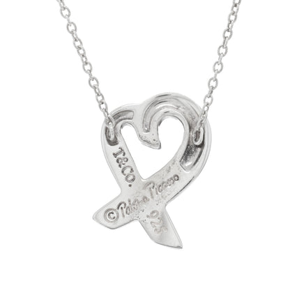 Tiffany Sterling Silver Small Paloma Picasso Loving Heart Pendant Necklace 5 of 5