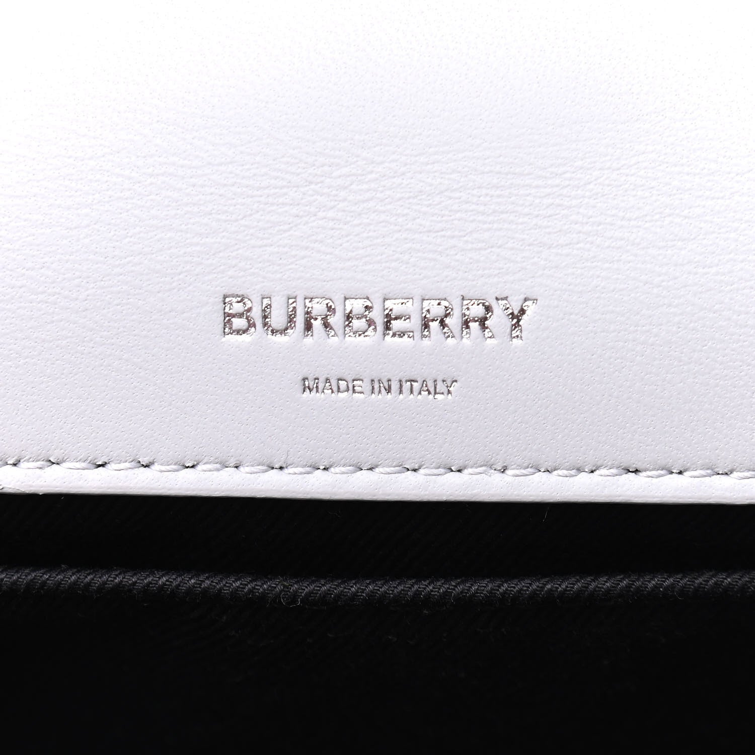 Burberry Lambskin Quilted Small Lola Bag White Grey Yellow 5 of 6