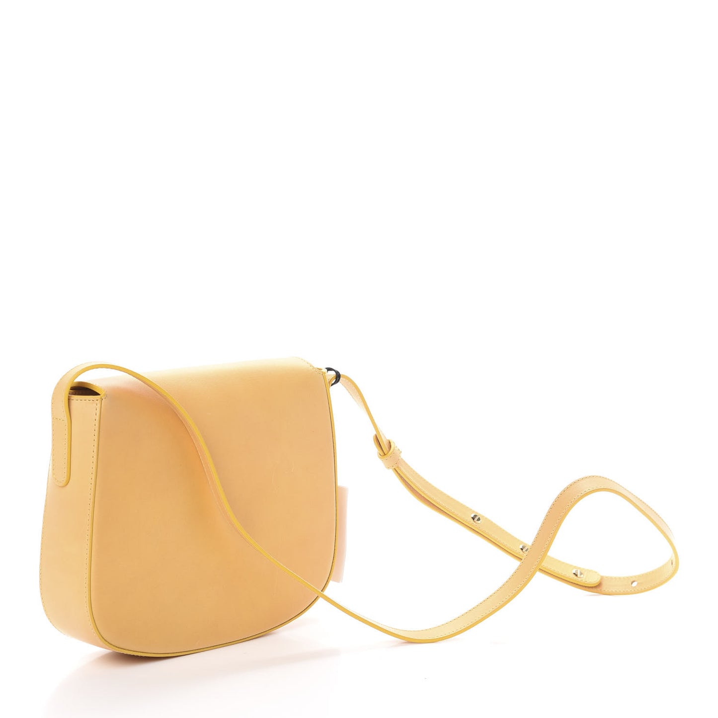 Calfskin Flap Crossbody Bag Yellow