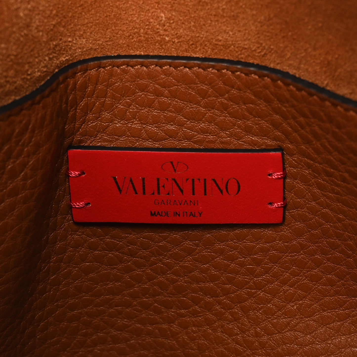Grained Calfskin Rockstud Small Bucket Bag Selleria