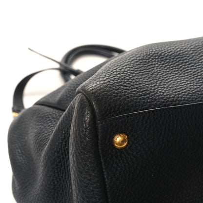 Prada Vitello Daino Shopping Satchel Black 10 of 15