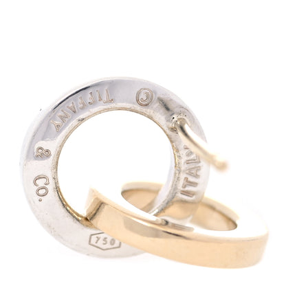 Tiffany Sterling Silver 18K Yellow Gold Interlocking Circle Earrings 5 of 8