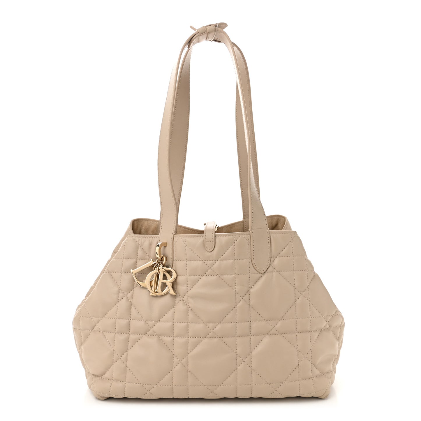 Calfskin Macrocannage Medium Toujours Powder Beige