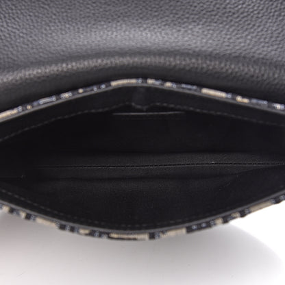 Christian Dior Oblique Saddle Messenger Pouch Beige Black 5 of 10
