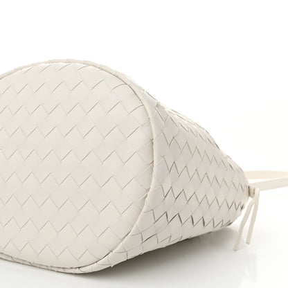 Bottega Veneta Calfskin Intrecciato Small Castello Bucket Bag White 9 of 9