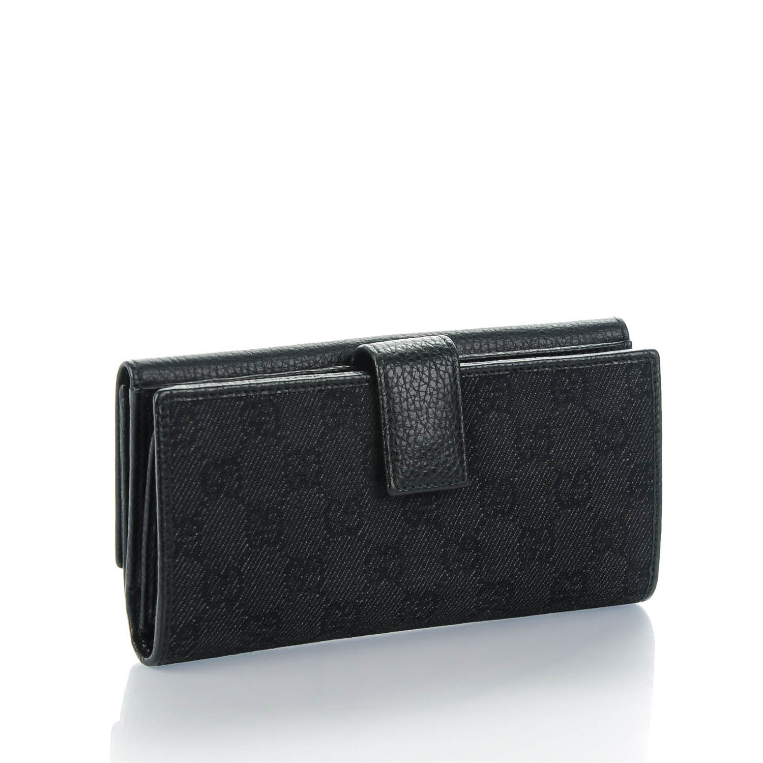 Gucci Calfskin Studded Soho Continental Wallet Black 3 of 7