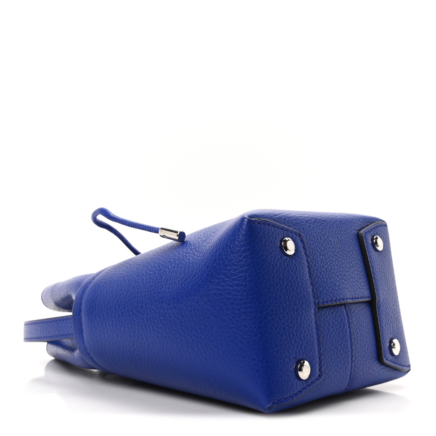 Salvatore Ferragamo Grained Calfskin Mini Gancino Bucket Bag Bluette 4 of 9