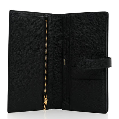 Hermes Epsom Bearn Gusset Wallet Black 5 of 9