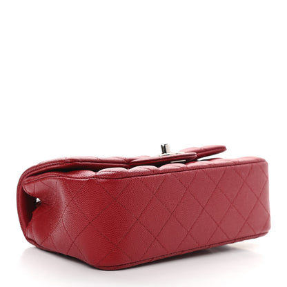 Chanel Caviar Quilted Mini Rectangular Flap Dark Red 4 of 11