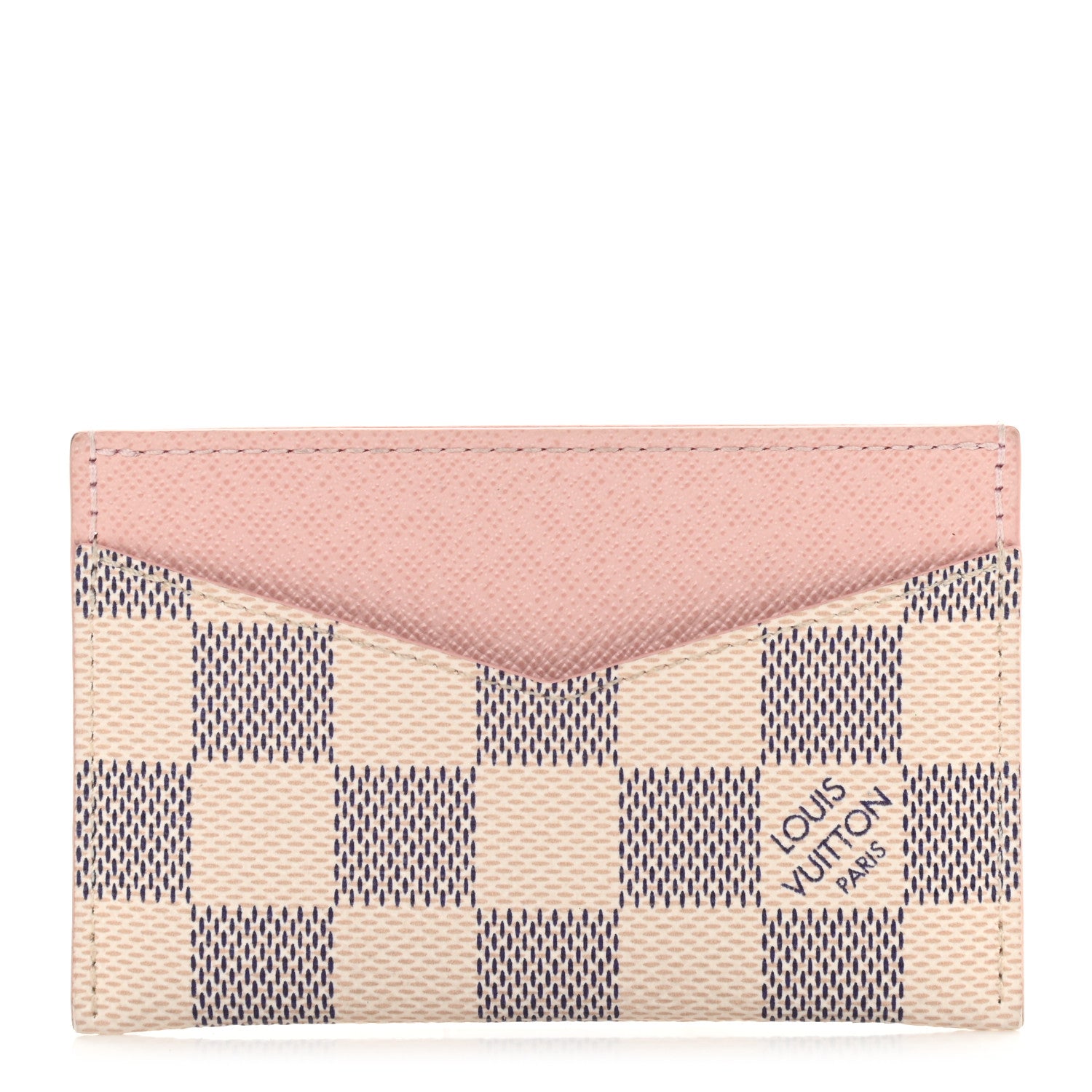 Louis Vuitton Damier Azur Daily Card Holder Rose Ballerine 1 of 9