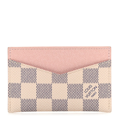 Louis Vuitton Damier Azur Daily Card Holder Rose Ballerine 1 of 9