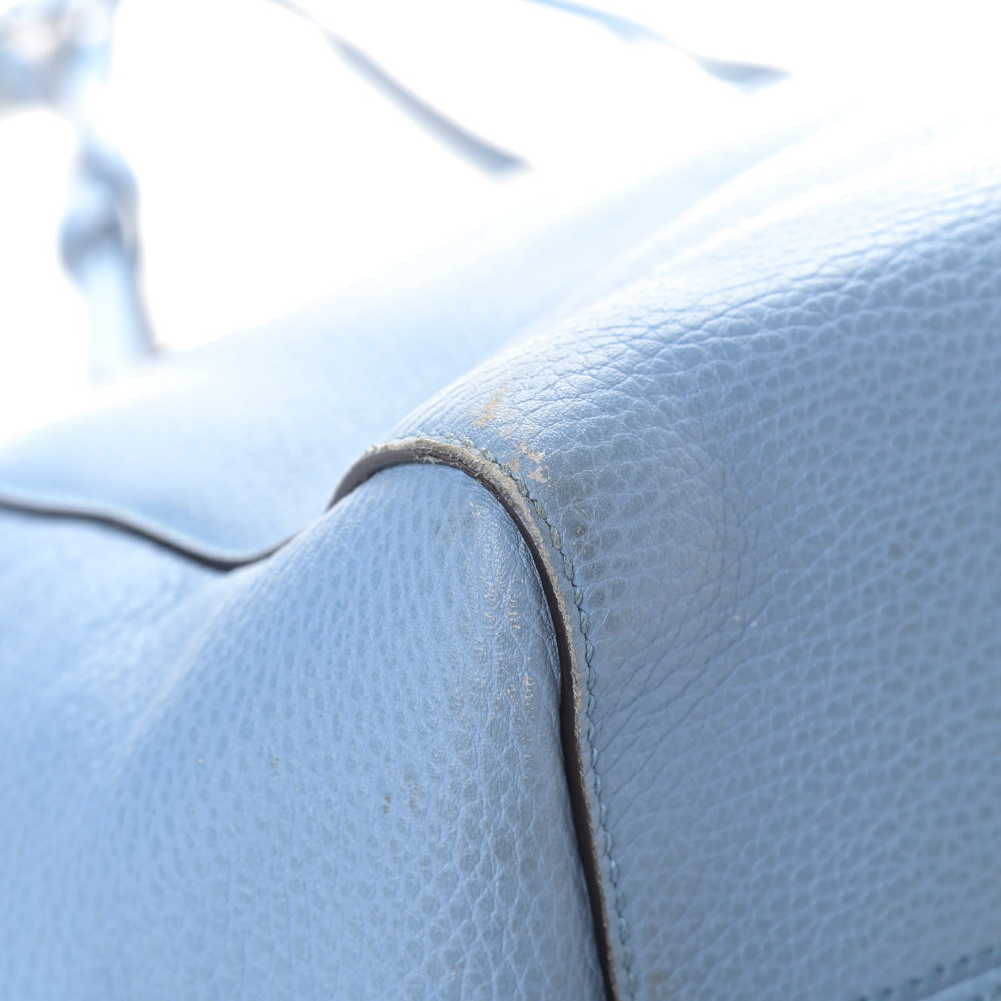 Dollar Calfskin Medium Swing Tote Mineral Blue