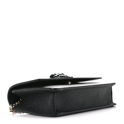 Versace Grained Calfskin Medusa Evening Clutch Bag Black 8 of 11