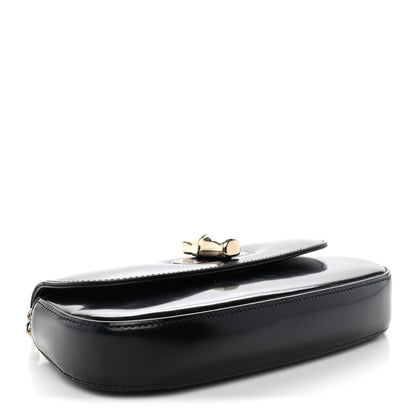 Gucci Shiny Calfskin Small Bamboo Night Bag Black 4 of 10