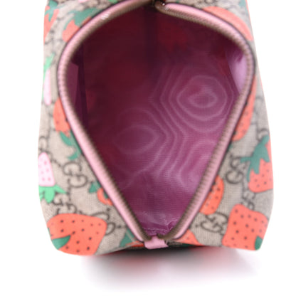 Gucci GG Supreme Monogram Strawberry Cosmetic Case 4 of 11