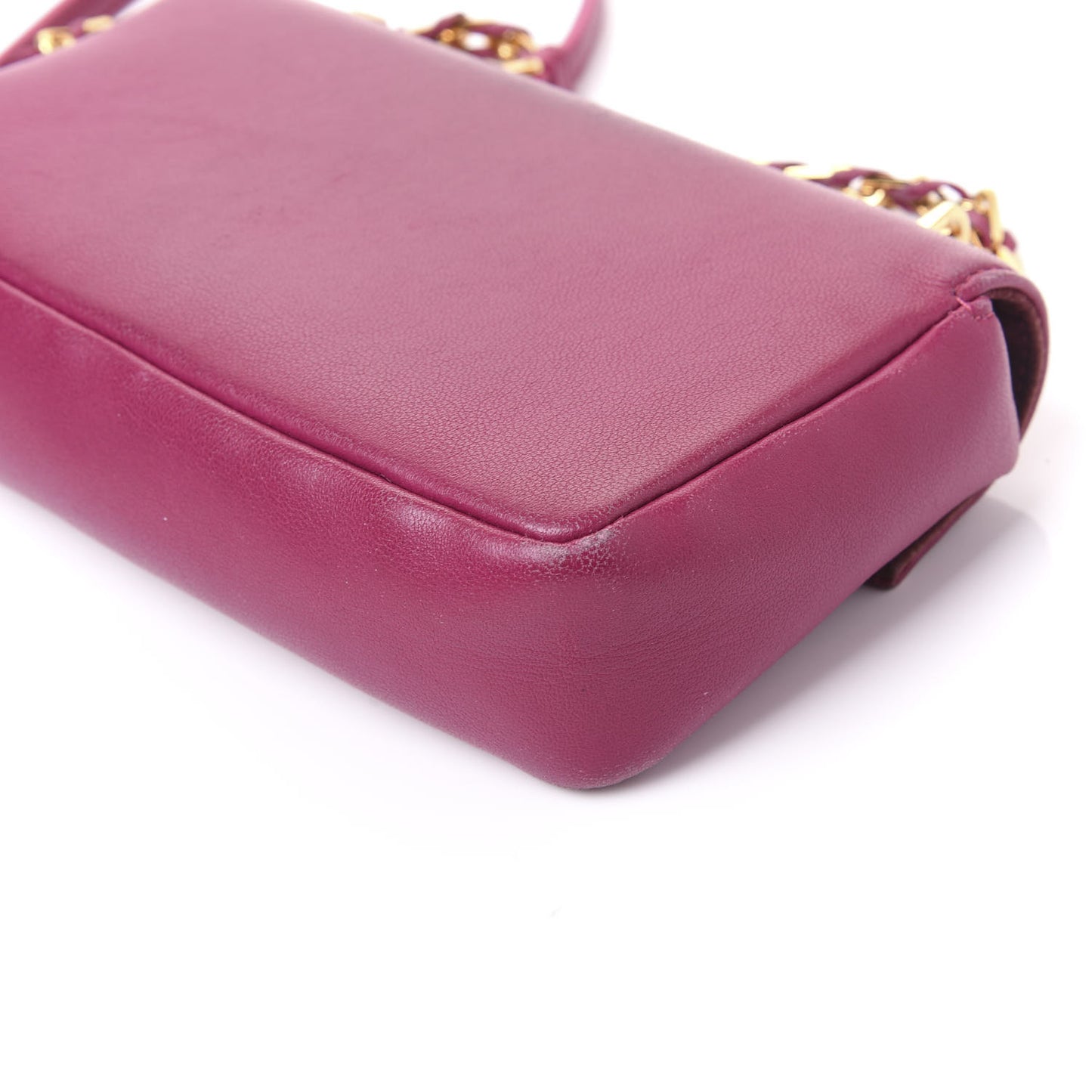 Shiny Nappa Mini Be Baguette Shoulder Bag Ciclamino