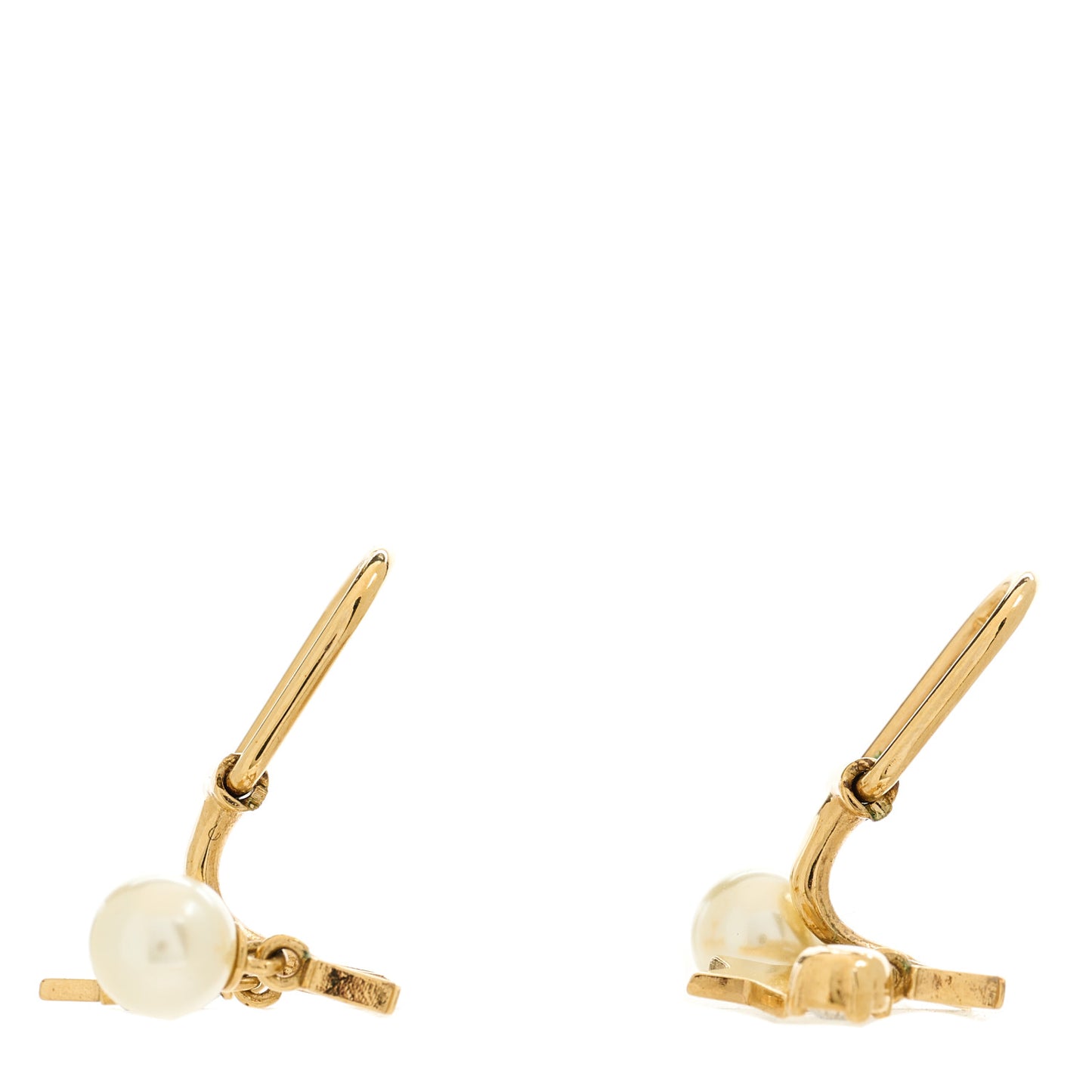 Pearl Crystal Dio(r)evolution Star Clip On Earrings Gold