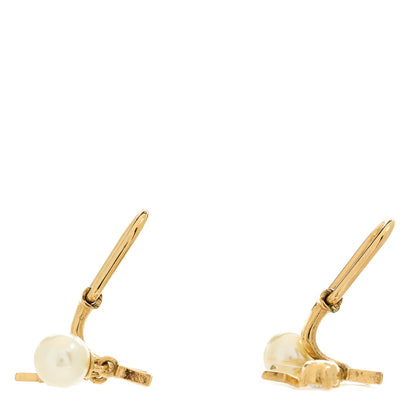 Christian Dior Pearl Crystal Dio(r)evolution Star Clip On Earrings Gold 3 of 4