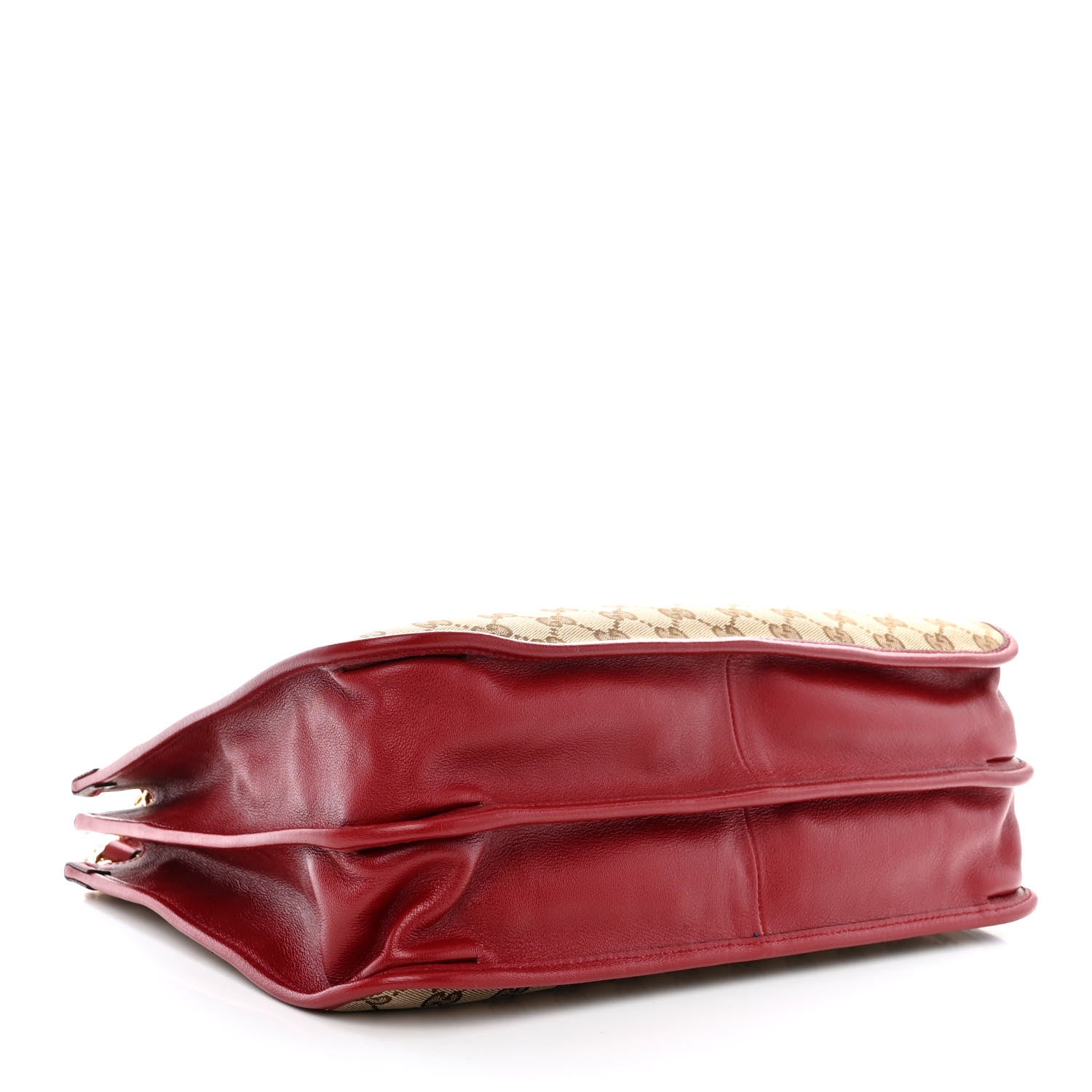 Gucci Monogram New Sakai Calfskin Lux Medium Horsebit 1955 Tote Bag Beige Ebony New Cherry Red 4 of 12