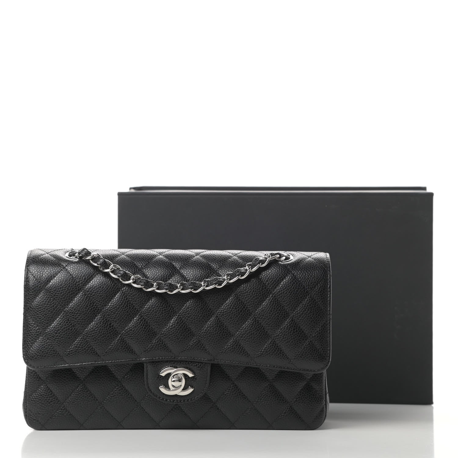 Chanel Caviar Quilted Medium Double Flap Black 11 of 11