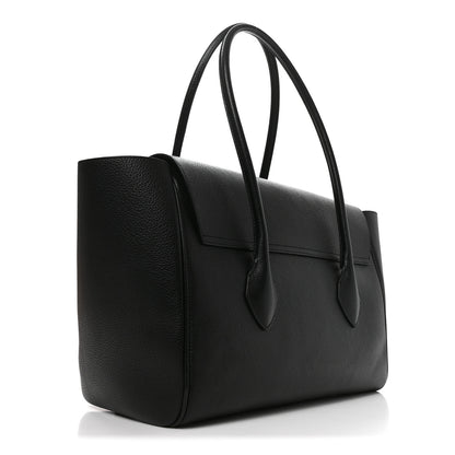 Salvatore Ferragamo Hammered Calfskin Firenze East West Tote Bag Black 3 of 10