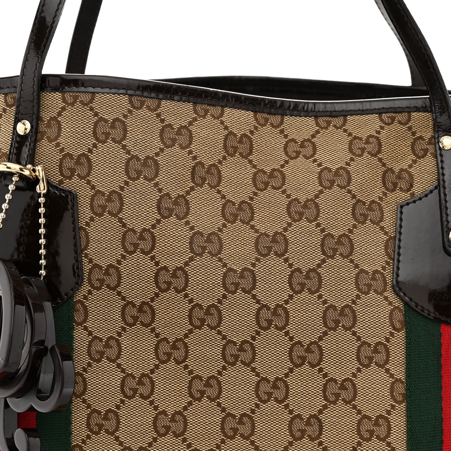 Monogram Web Large Jolie Tote Brown