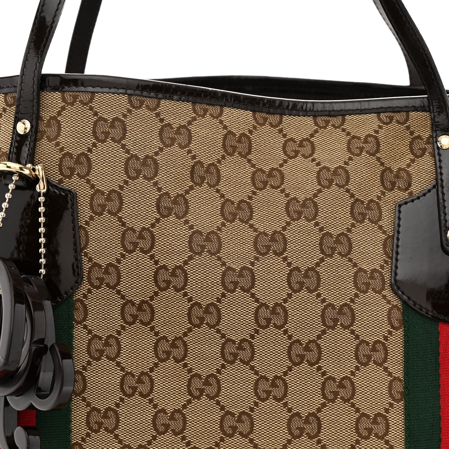 Gucci Monogram Web Large Jolie Tote Brown 8 of 12