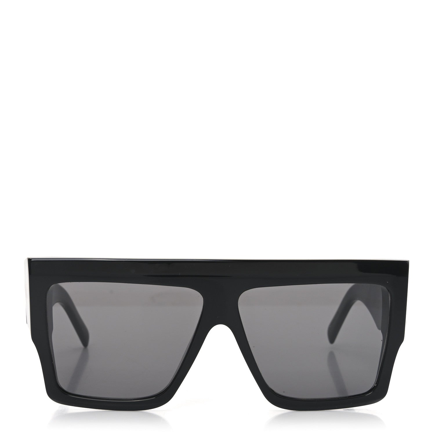 Celine Acetate Flat Top Rectangular Sunglasses CL400921 Black 2 of 7
