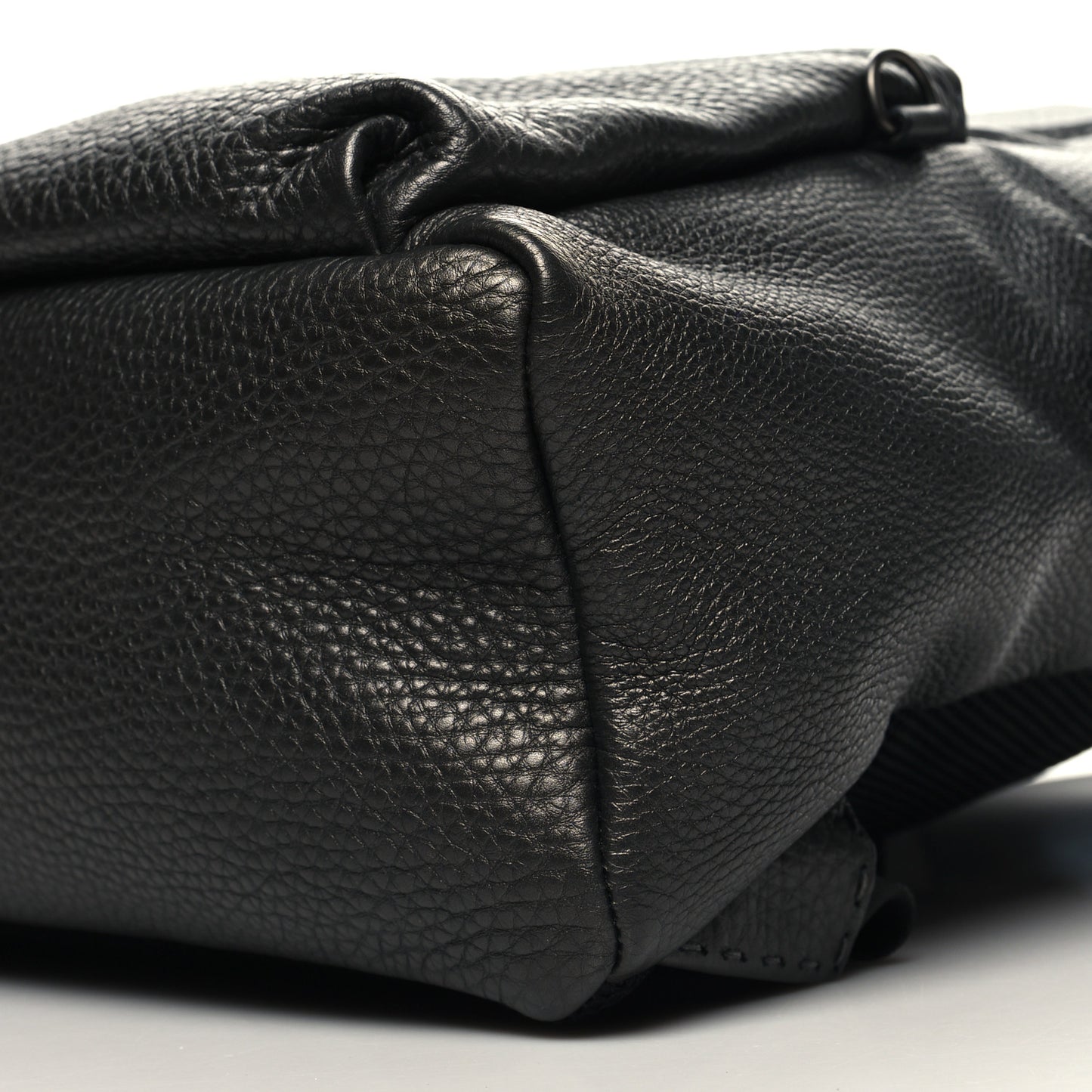 Cuoio Romano Lux Selleria Monster Eyes Embossed Rounded Backpack Asfalto