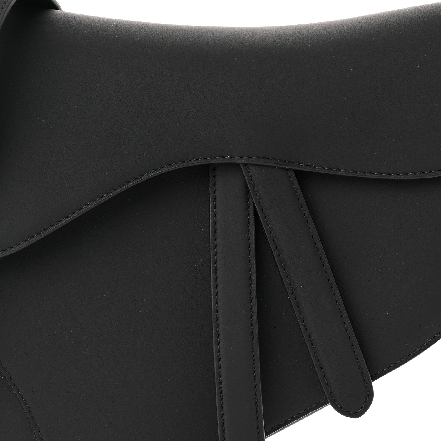 Christian Dior Ultra Matte Calfskin Saddle Bag With Strap Black 8 of 10