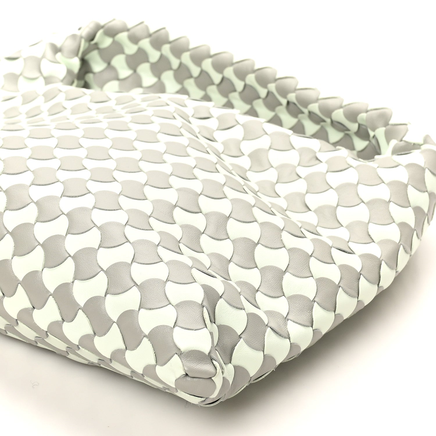 Bottega Veneta Calfskin Intrecciato Small Hop Agate Glacier