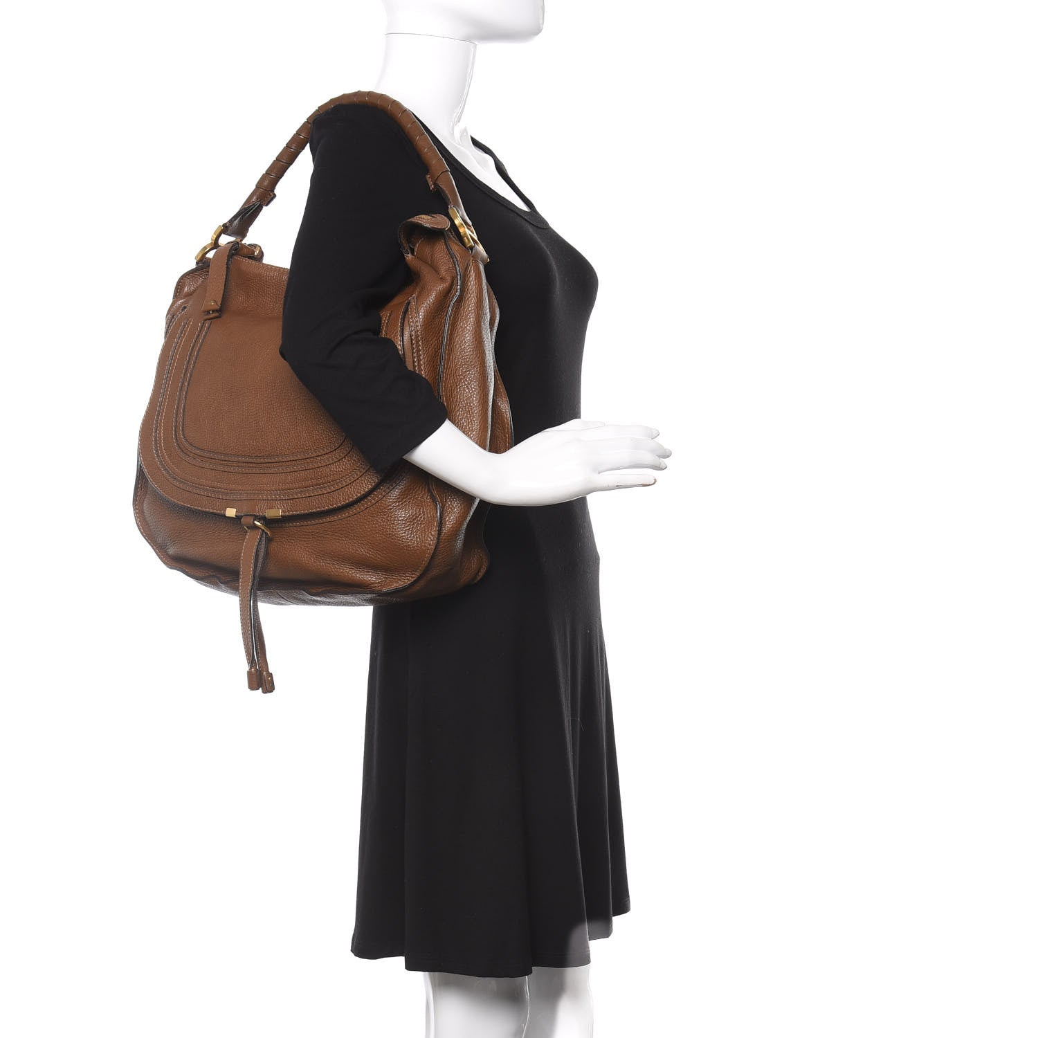 Chloe Calfskin Large Marcie Hobo Nut 2 of 12