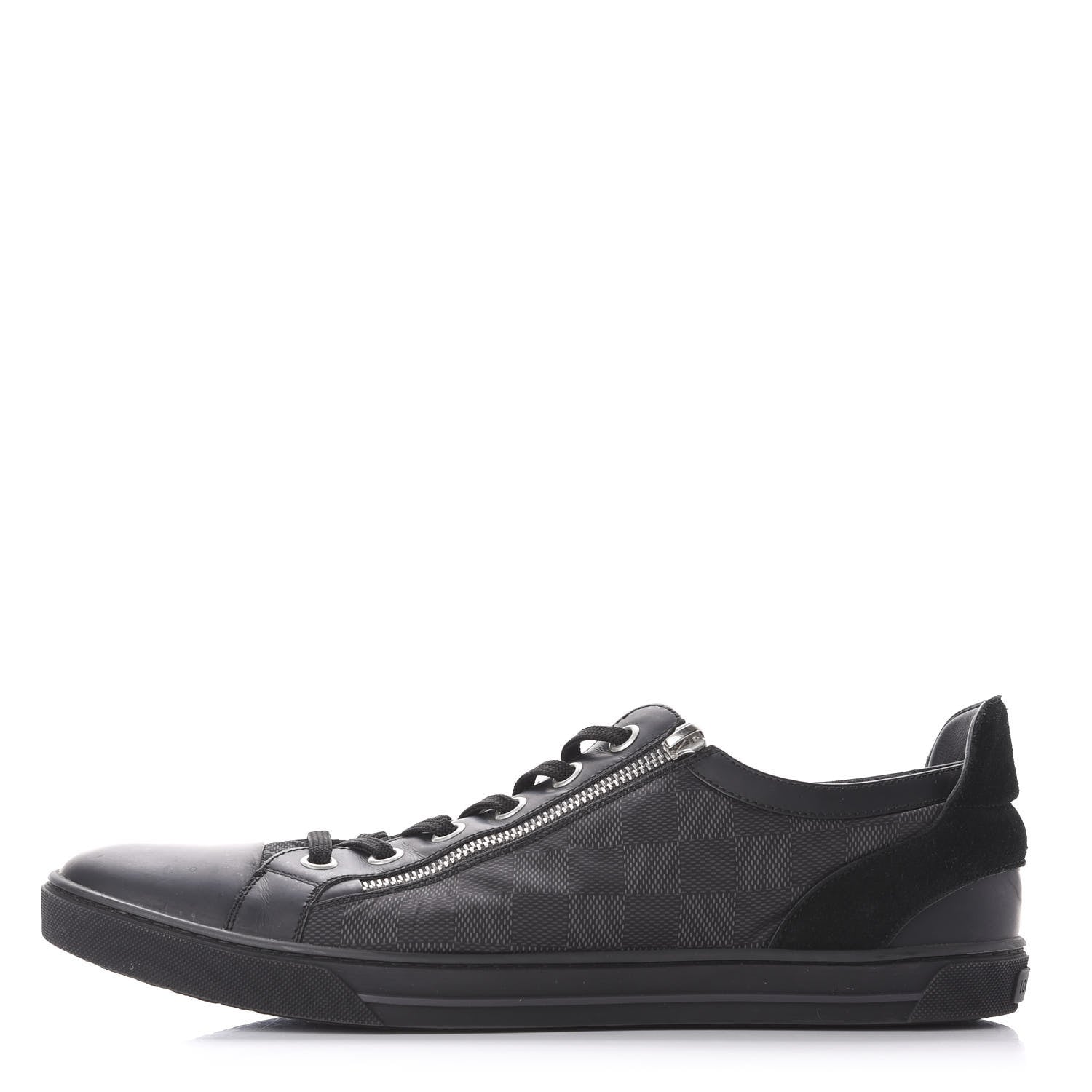 Louis Vuitton Damier Graphite Calfskin Suede Mens Aventure Sneakers 9.5 1 of 13