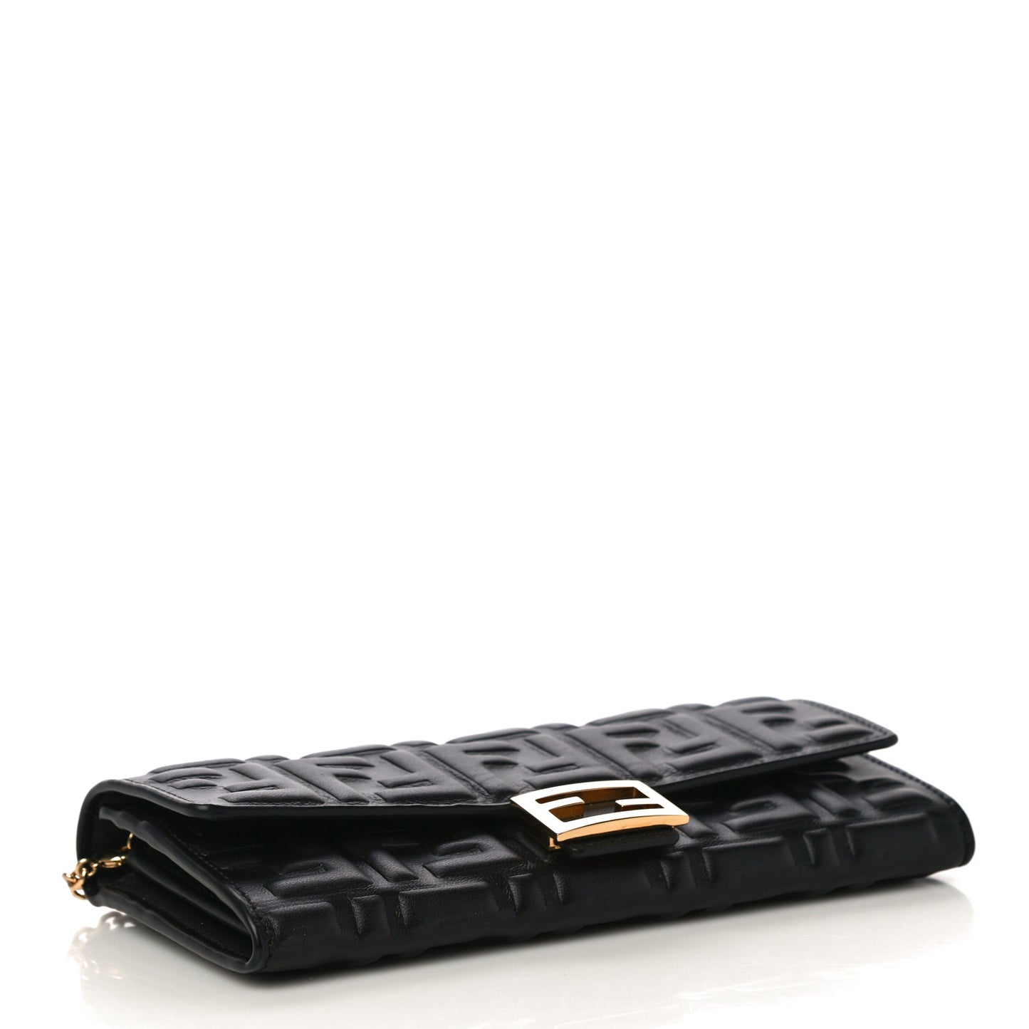 Nappa Matisse FF Embossed Continental Wallet On Chain Black