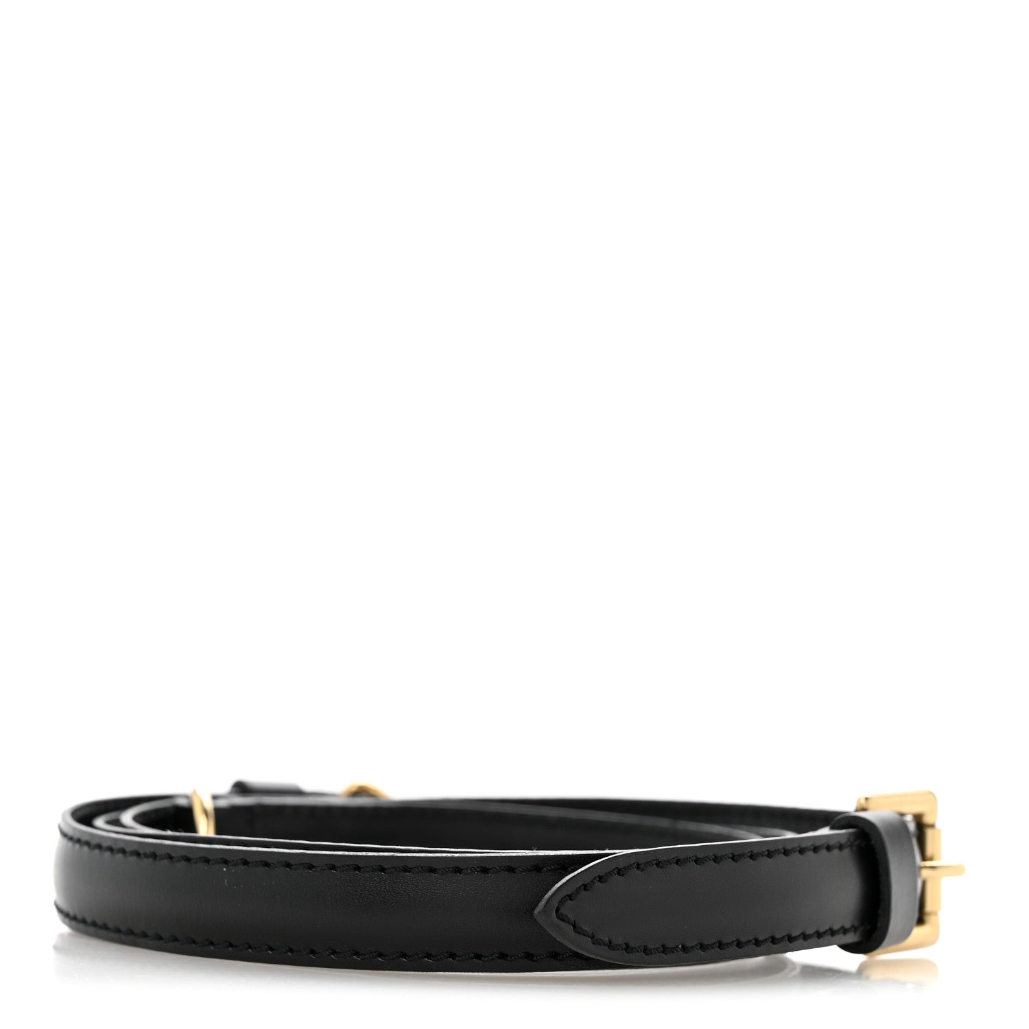 Louis Vuitton Calfskin 12mm Adjustable Shoulder Strap Black 2 of 5