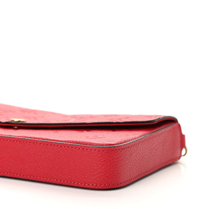 Louis Vuitton Empreinte Pochette Felicie Chain Wallet Scarlet 10 of 11