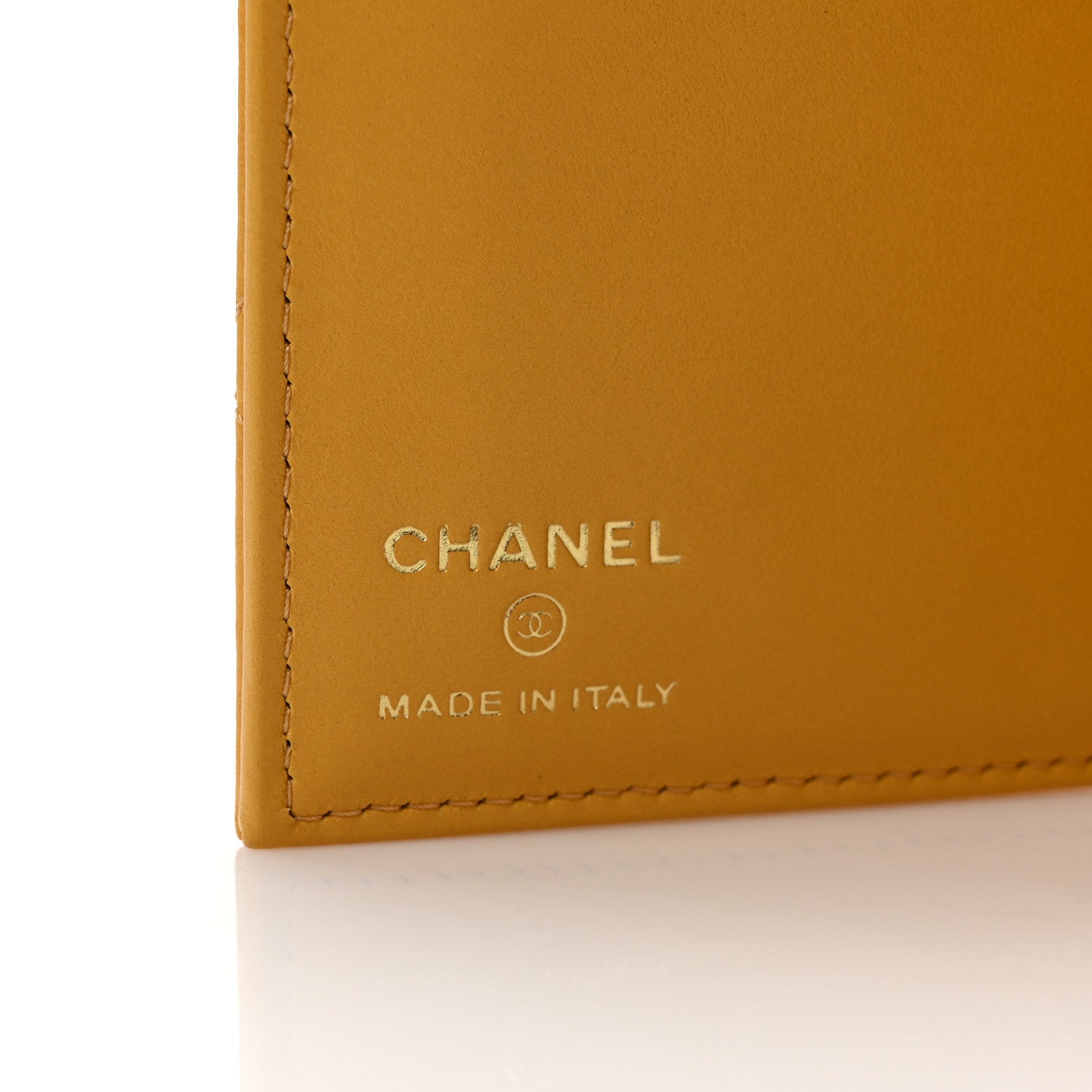 Chanel Lambskin Quilted Chanel 19 Passport Holder Yellow 6 of 6