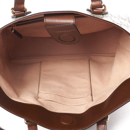 Gucci Soft GG Supreme Monogram Small Crossbody Tote Beige Cuir 4 of 8