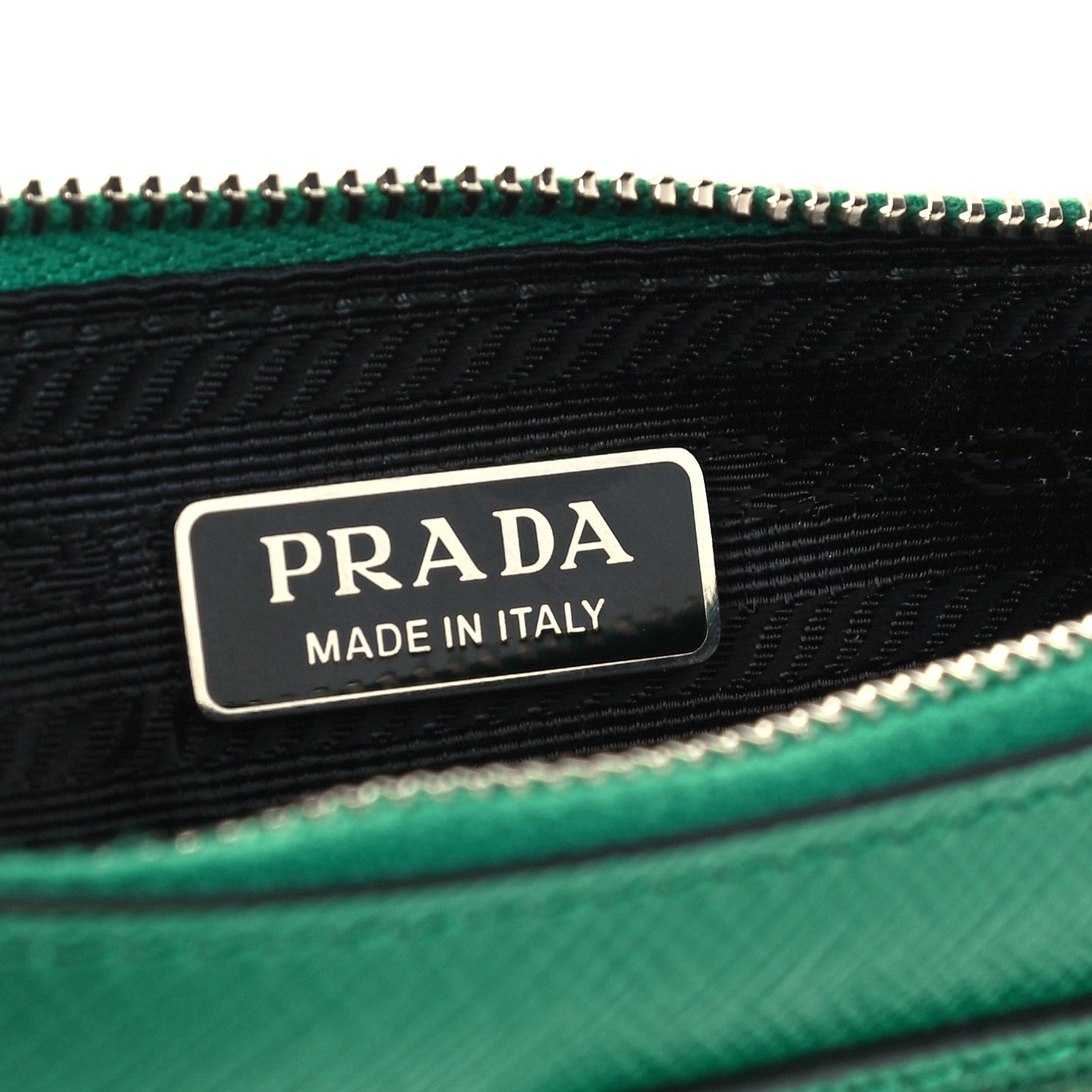 Prada Saffiano Vernice Chain Crossbody Bag Green 6 of 9
