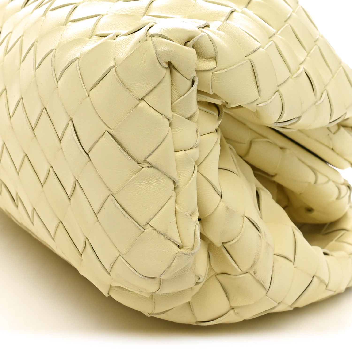 Bottega Veneta Nappa Maxi Intrecciato The Pouch Oversized Clutch Ice Cream 11 of 11