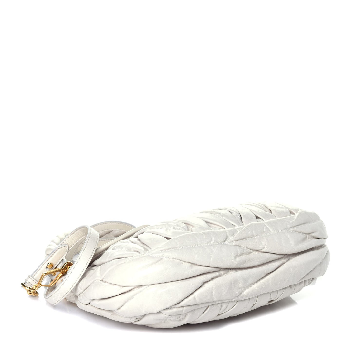 Nappa Matelasse Coffer Hobo Bianco