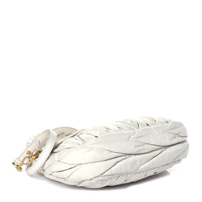 Miu Miu Nappa Matelasse Coffer Hobo Bianco 5 of 9