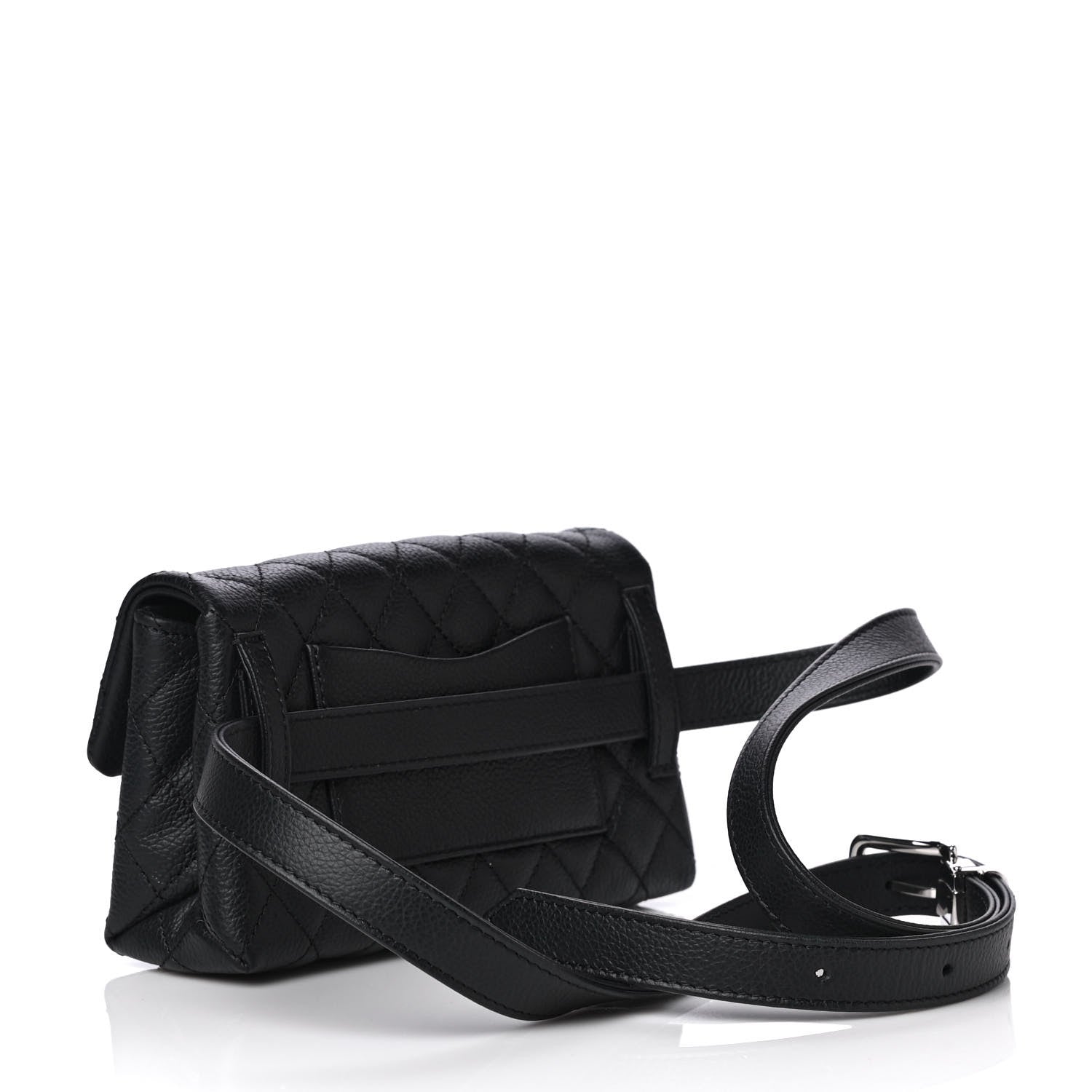 Chanel Grained Calfskin Quilted 2.55 Reissue Flap Belt Bag Clutch Black 4 of 8